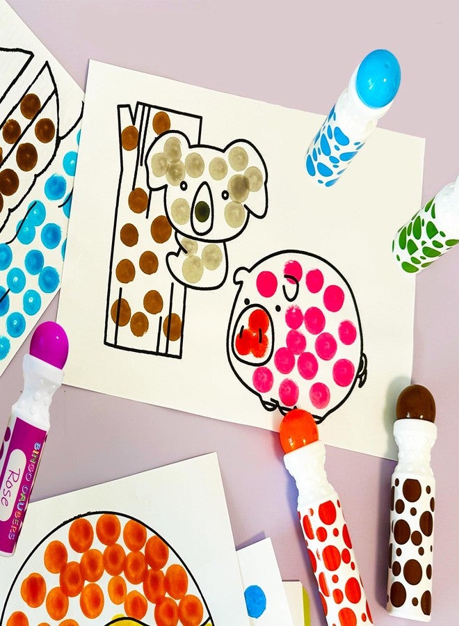 SEETOOOGAMES Bingo Daubers Dot Markers - Mixed Colors Set of 6 Pack - for Toddler Arts and Crafts - Image 4